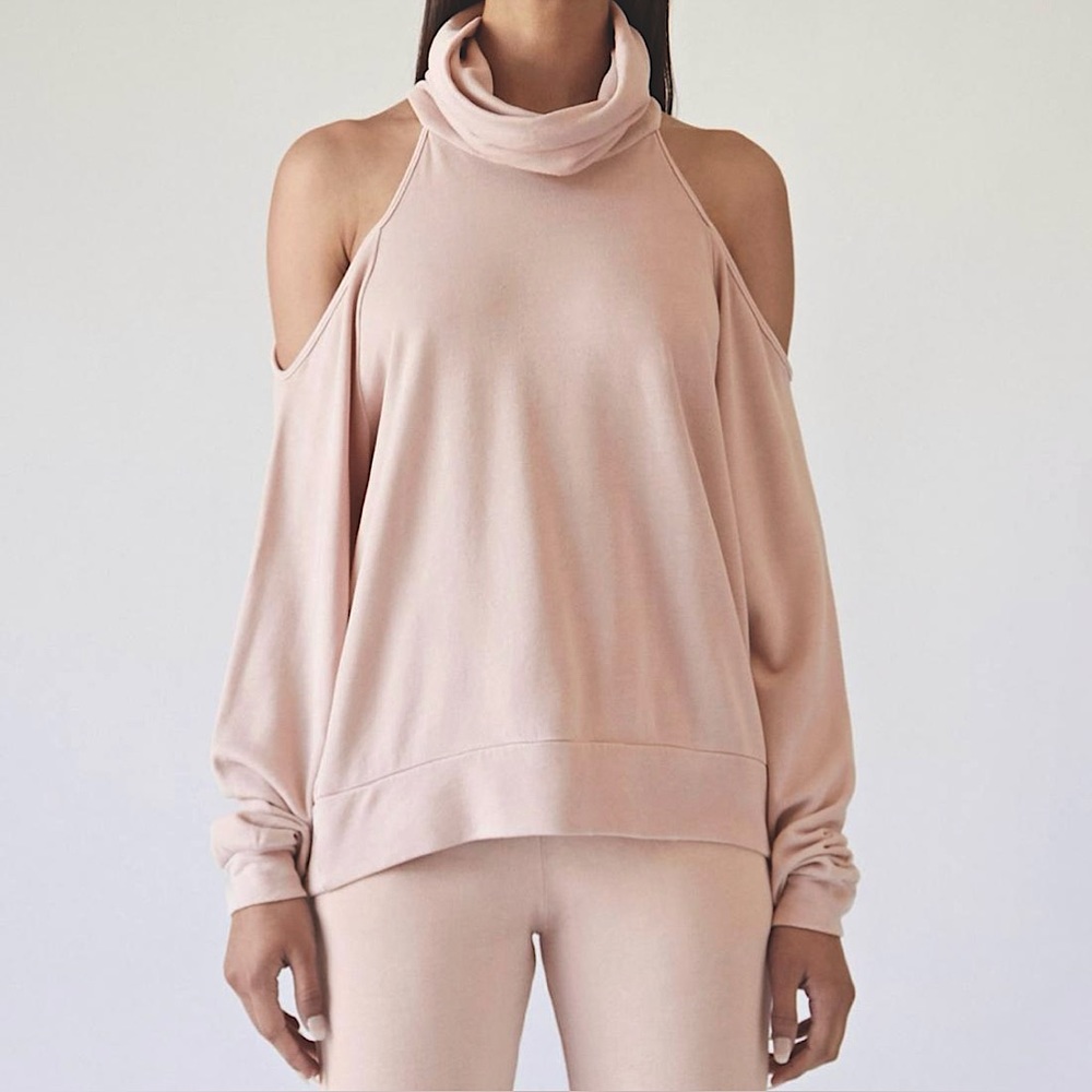 LANSTON || Porter Cold Shoulder Pullover in Blush - SZ XS ✨NEW W/ TAGS✨